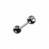 Double Aurora Gem Ball Acrylic Top Cartilage Tragus Barbell-WildKlass Jewelry