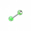 Double Aurora Gem Ball Acrylic Top Cartilage Tragus Barbell-WildKlass Jewelry