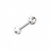 Double Aurora Gem Ball Acrylic Top Cartilage Tragus Barbell-WildKlass Jewelry