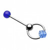 Dice Top UV Acrylic Slave Barbell Ring-WildKlass Jewelry