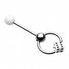 Dice Top UV Acrylic Slave Barbell Ring-WildKlass Jewelry