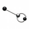 UV Acrylic Ball Top Slave Barbell Ring-WildKlass Jewelry