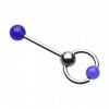 UV Acrylic Ball Top Slave Barbell Ring-WildKlass Jewelry