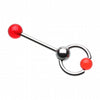 UV Acrylic Ball Top Slave Barbell Ring-WildKlass Jewelry