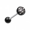 Multi Stars Logo Acrylic Barbell Tongue Ring-WildKlass Jewelry