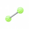 Candy Stripe Acrylic Top Barbell Tongue Ring-WildKlass Jewelry