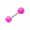 Candy Stripe Acrylic Top Barbell Tongue Ring-WildKlass Jewelry