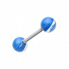 Clear Stripe UV Acrylic Barbell Tongue Ring-WildKlass Jewelry