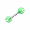 Clear Stripe UV Acrylic Barbell Tongue Ring-WildKlass Jewelry