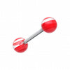 Clear Stripe UV Acrylic Barbell Tongue Ring-WildKlass Jewelry