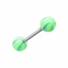 Candy Swirl Acrylic Top Barbell Tongue Ring-WildKlass Jewelry
