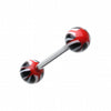 Swirl Punch Acrylic Top Barbell Tongue Ring-WildKlass Jewelry
