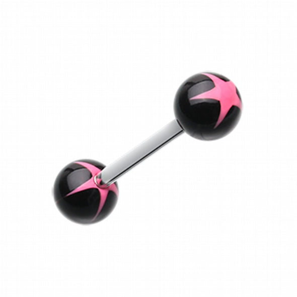 Nova Star Acrylic Top Barbell Tongue Ring-WildKlass Jewelry