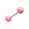 Star Punch Acrylic Top Barbell Tongue Ring-WildKlass Jewelry