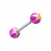 Star Punch Acrylic Top Barbell Tongue Ring-WildKlass Jewelry