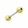 Star Punch Acrylic Top Barbell Tongue Ring-WildKlass Jewelry