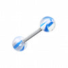 Marble Lace Acrylic Top Barbell Tongue Ring-WildKlass Jewelry