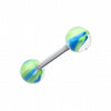 Marble Lace Acrylic Top Barbell Tongue Ring-WildKlass Jewelry