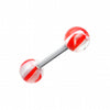 Marble Lace Acrylic Top Barbell Tongue Ring-WildKlass Jewelry