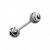 Tiger Print Acrylic Top Barbell Tongue Ring-WildKlass Jewelry