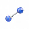 Marble Stripe Acrylic Top Barbell Tongue Ring-WildKlass Jewelry