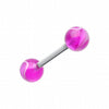 Marble Stripe Acrylic Top Barbell Tongue Ring-WildKlass Jewelry