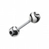 Marble Stripe Acrylic Top Barbell Tongue Ring-WildKlass Jewelry