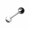 Flame Ball Acrylic Top Barbell Tongue Ring-WildKlass Jewelry