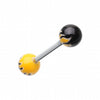 Flame Ball Acrylic Top Barbell Tongue Ring-WildKlass Jewelry