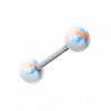 Butterfly Acrylic Top Barbell Tongue Ring-WildKlass Jewelry