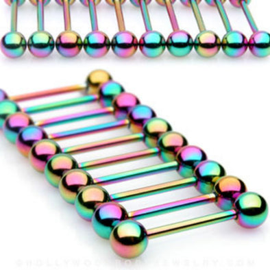 Titanium IP WildKlass Barbell Over 316L Stainless Steel (Sold by Piece)-WildKlass Jewelry
