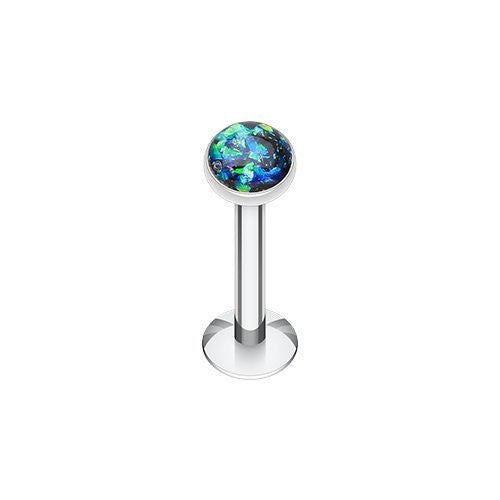 Opal Glitter Shower Dome 316L Surgical Steel Labret Monroes-WildKlass Jewelry
