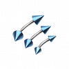 Colorline PVD Spike Top Curved Barbell Ring-WildKlass Jewelry