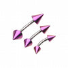 Colorline PVD Spike Top Curved Barbell Ring-WildKlass Jewelry