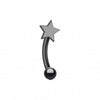 Colorline PVD Star Curved Barbell Eyebrow Ring-WildKlass Jewelry