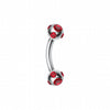 Aurora Gem Ball Curved Barbell Eyebrow Ring-WildKlass Jewelry