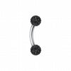 Multi-Sprinkle Dot Curved Barbell Eyebrow Ring-WildKlass Jewelry