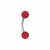 Multi-Sprinkle Dot Curved Barbell Eyebrow Ring-WildKlass Jewelry