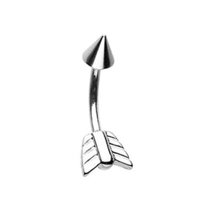Katniss Arrow WildKlass Curved Eyebrow Ring-WildKlass Jewelry