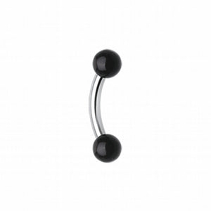 Acrylic Ball Curved Barbell Eyebrow Ring-WildKlass Jewelry