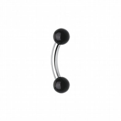 Acrylic Ball Curved Barbell Eyebrow Ring-WildKlass Jewelry