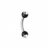 Acrylic Gem Ball Curved Barbell Eyebrow Ring-WildKlass Jewelry