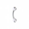 Acrylic Gem Ball Curved Barbell Eyebrow Ring-WildKlass Jewelry