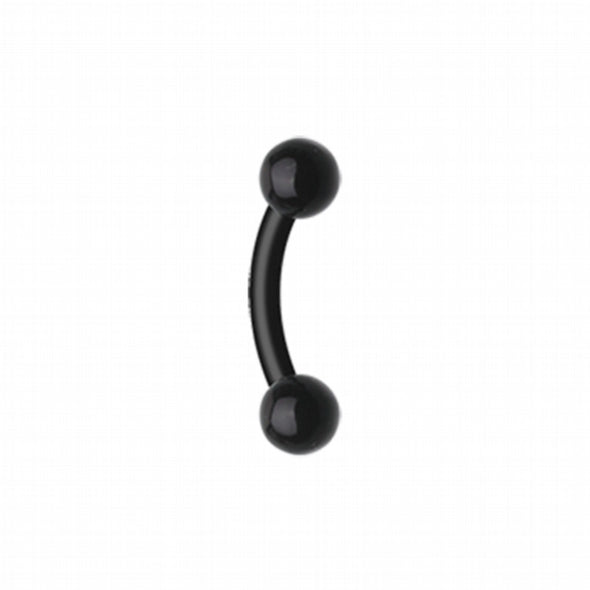 Acrylic Flexible Shaft Curved Barbell Eyebrow Ring-WildKlass Jewelry
