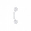 Acrylic Flexible Shaft Curved Barbell Eyebrow Ring-WildKlass Jewelry