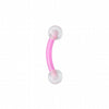 Acrylic Flexible Shaft Curved Barbell Eyebrow Ring-WildKlass Jewelry