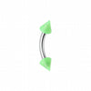Neon Acrylic Spike Ends Curved Barbell Eyebrow Ring-WildKlass Jewelry
