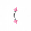Neon Acrylic Spike Ends Curved Barbell Eyebrow Ring-WildKlass Jewelry