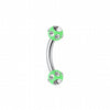 Aurora Gem Ball Acrylic Curved Barbell Eyebrow Ring-WildKlass Jewelry