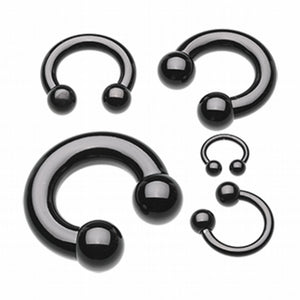 Colorline PVD Basic Horseshoe Circular Barbell-WildKlass Jewelry